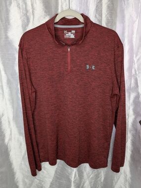 Under Armour Men's Red Quarter-Zip Performance Shirt